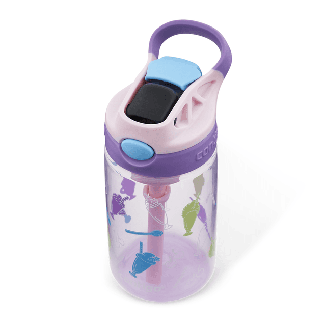 مطارة ماء للاطفال 420 مل بلاستيك شفاف كونتيجو Contigo Strawberry Shakes Autospout Kids Easy-Clean Bottle - SW1hZ2U6MTg0NjU5OQ==