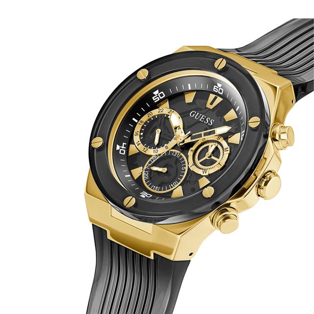 Guess Men's Eco-Friendly Gold And Black Bio-Based Watch Gw0425g1 - SW1hZ2U6MTgzMTY0NA==