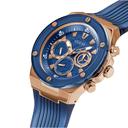 Guess Mens Eco-Friendly Rose Gold And Blue Bio-Based Watch Gw0425g3 - SW1hZ2U6MTgyODEyOA==