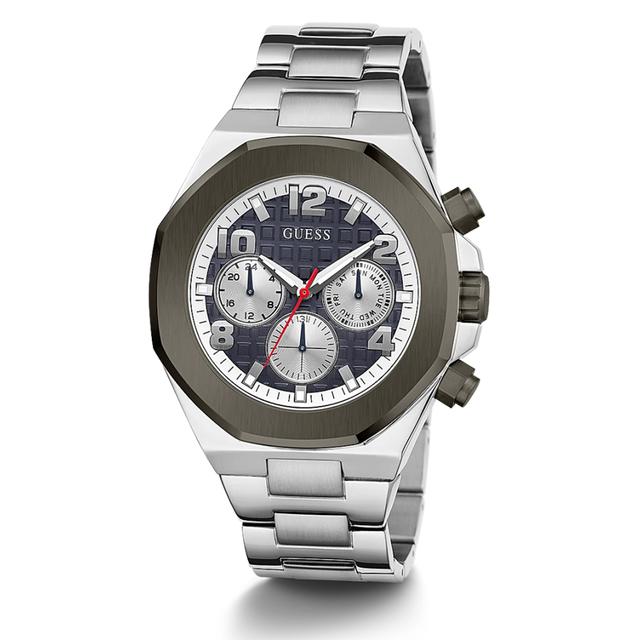 ساعات جيس رجالي Gw0489g1 قياس 46 ملم معدن فضي Guess Silver Tone Case Silver Tone Stainless Steel Watch Gw0489g1 - SW1hZ2U6MTgyODA5Ng==