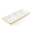 Porceletta Ivory Mocha Porcelain Rectangular Compartment Dish 17.5 cm / 7" Brown Ivory Porcelain - SW1hZ2U6MTg1NDE5Mw==