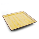 Porceletta Yellow Color Glazed Porcelain Square Plate 18 cm / 11" - SW1hZ2U6MTg1MzUxOA==