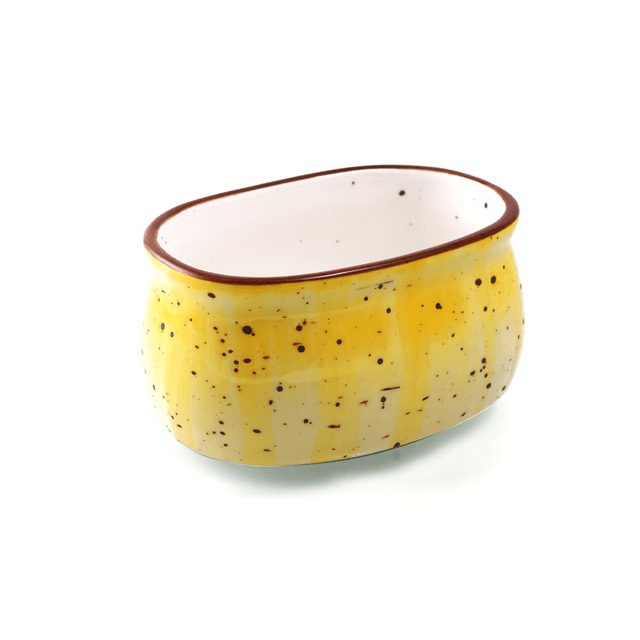 Porceletta Yellow Color Glazed Porcelain Sugar Pot 4" - SW1hZ2U6MTg1MzkxOQ==