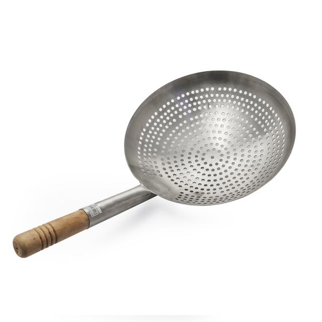 Stainless Steel Frying Strainer with Handle 51.5 cm Brown Silver Stainless Steel - SW1hZ2U6MTg1MDg4MA==