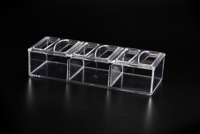 صحون مكسرات صغيرة اكريلك ڤاج Vague Acrylic Serving 3 Compartment Set Transparent Acrylic - SW1hZ2U6MTg2Mjk0NQ==