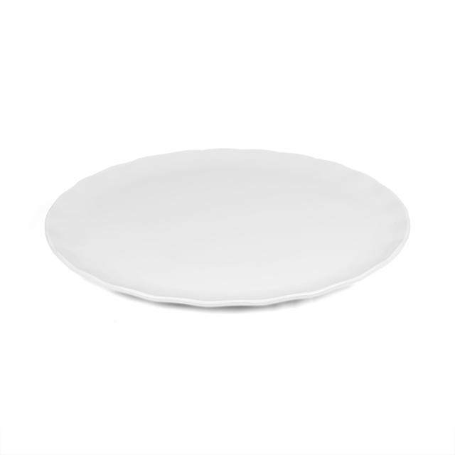 طبق تقديم دائري ميلامين 16 انش أبيض ڨاج Vague Melamine Round Wavy Edge Serving Platter - SW1hZ2U6MTg2NzAzNw==