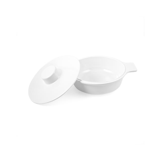 Vague Melamine Soup Bowl with Lid 14.5 cm White Melamine - SW1hZ2U6MTg2NjcwNg==