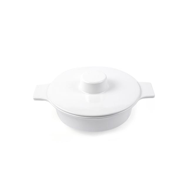 Vague Melamine Soup Bowl with Lid 14.5 cm White Melamine - SW1hZ2U6MTg2NjcwNA==