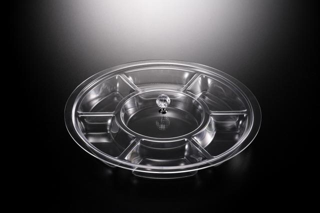 Vague Vague Acrylic Serving Tray with 7 Compartment Clear Transparent Acrylic - SW1hZ2U6MTg2MjA4Nw==