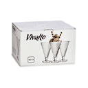 Vivalto 6 Pieces Ice Cream Glass Conical High 300 ml Set Transparent Glass - SW1hZ2U6MTg2NzY1Nw==