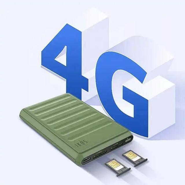راوتر 4G محمول للايفون يدعم شريحتين للاتصال والانترنت 3000 مللي أمبير Ikos K7 Dual Sim Adapter 4G Internet Support - SW1hZ2U6MTg1NTY3OA==