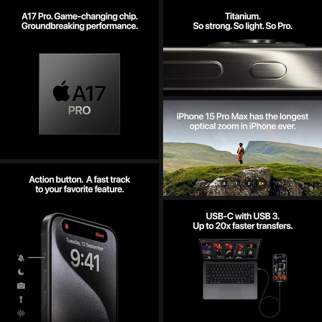 موبايل جوال ايفون 15 برو النسخة الإماراتية Apple iPhone 15 Pro TRA - SW1hZ2U6MTkxOTU1NQ==