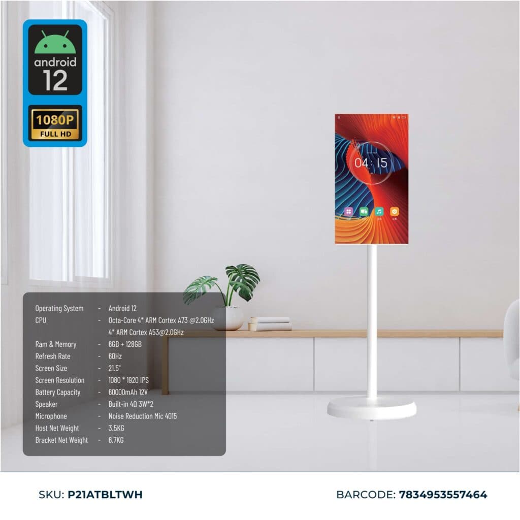 شاشة متنقلة اندرويد مع ستاند