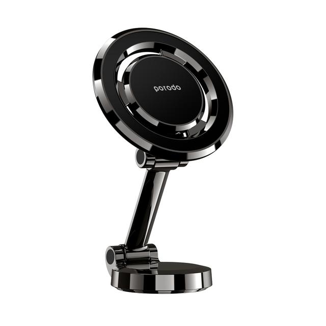 Porodo Universal Magnetic Car Mount with Double Folding and Double Rotation - Black - SW1hZ2U6MTkxMTk4OQ==