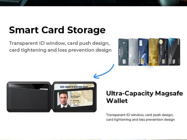 محفظة بطاقات صغيرة للجوال مغناطيسية ماج سيف Lisen Magsafe Wallet Card Holder - SW1hZ2U6MTkxNjczMg==