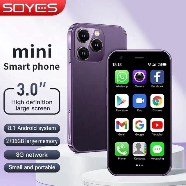 Soyes XS15 Smartphone 2GB+16GB Android 3G Wifi GPS Google Play Super Mini Pocket Cell Phone - SW1hZ2U6MTkyNDYyMg==