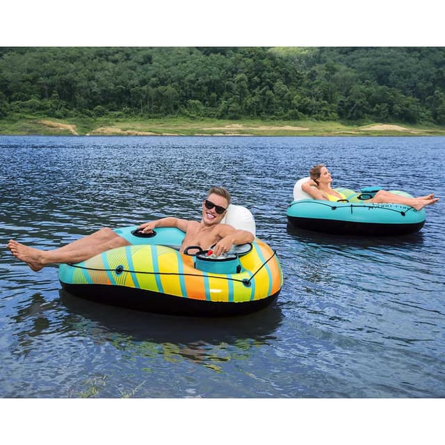 Float Tubes Bestway Coolerz Rapid Rider Quad Inflatable Raft Rider