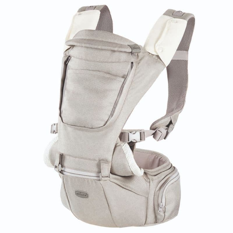 حمالة أطفال مع مقعد للورك أبيض تشيكو Chicco - Hip Seat Baby Carrier - Hazelwood
