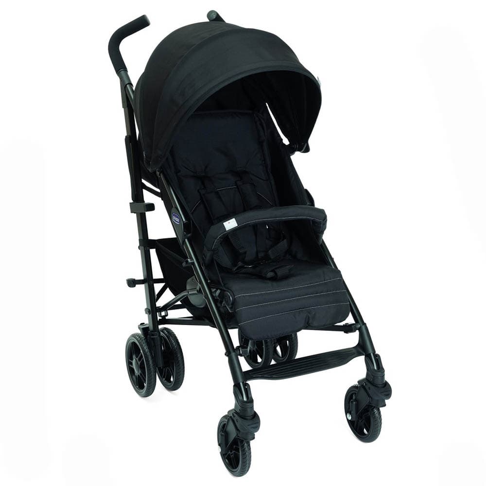 عربة للاطفال ألمنيوم اسود داكن Chicco - Lite Way 4 Basic Stroller - Jet Black