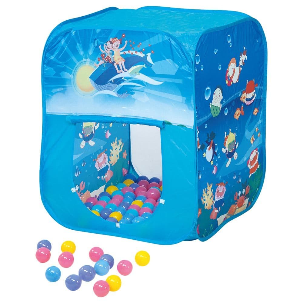 خيمة الكور الأطفال100قطعة أزرق تشينغ تشينغ Ching Ching Ocean Square Play House Plus 100pcs Balls Blue