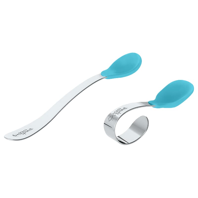 ملاعق أطفال سيليكون جرين سبراوتس Green Sprouts Learning Spoon Set Aqua