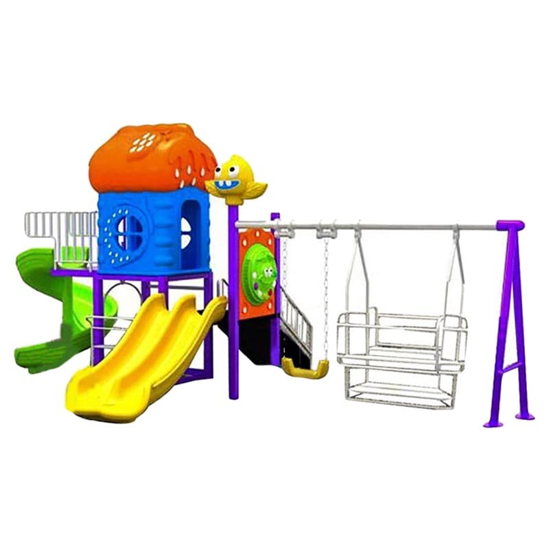 مجموعة ألعاب منزلقة وأرجوحة للحديقة للأطفال ميجاستار Megastar - Slide & Swing Play House Garden Playset For Kids