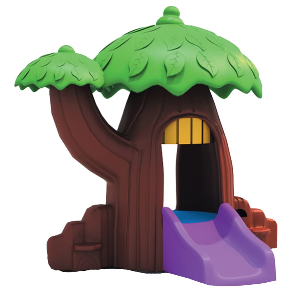 بيت اطفال مع زحليقه بني وأخضر ميتس Myts Play House A Tree Castle
