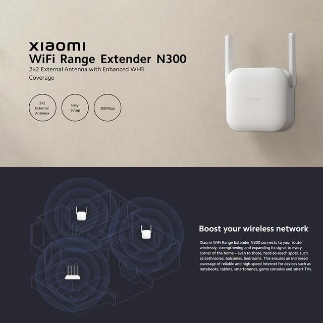 مقوي شبكة واي فاي شاومي Xiaomi WiFi Range Extender N300 - SW1hZ2U6Mjg5NzMxOA==