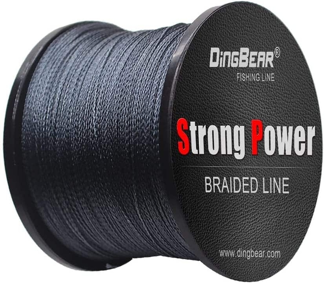 Dingbear 400 m / 437 yd, 0,45 mm / 85 lb, ligne de pêche tressée, super résistante, vert clair Dingbear 400 m / 437 yd, 0,45 mm / 85 lb, ligne de pêche tressée, super résistante, vert clair