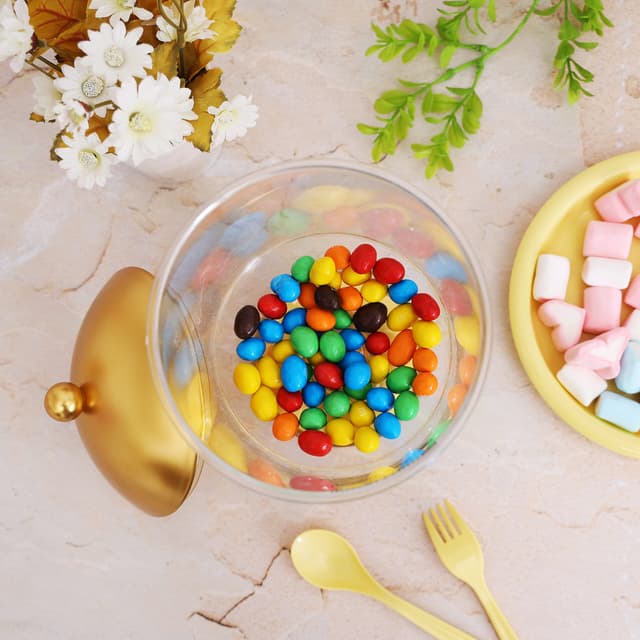 Royalford 14 Cm Acrylic Large Candy Bowl With Lid Portable Candy Royalford 14 cm acrylic large candy bowl with lid portable candy