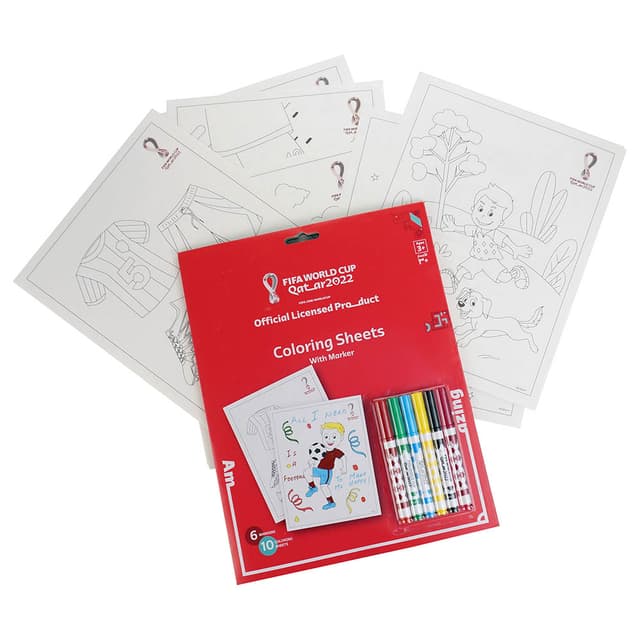 Order Fifa World Cup Qatar 2022 Football Colouring Sheets W Markers order-fifa-world-cup-qatar-2022-football-colouring-sheets-w-markers