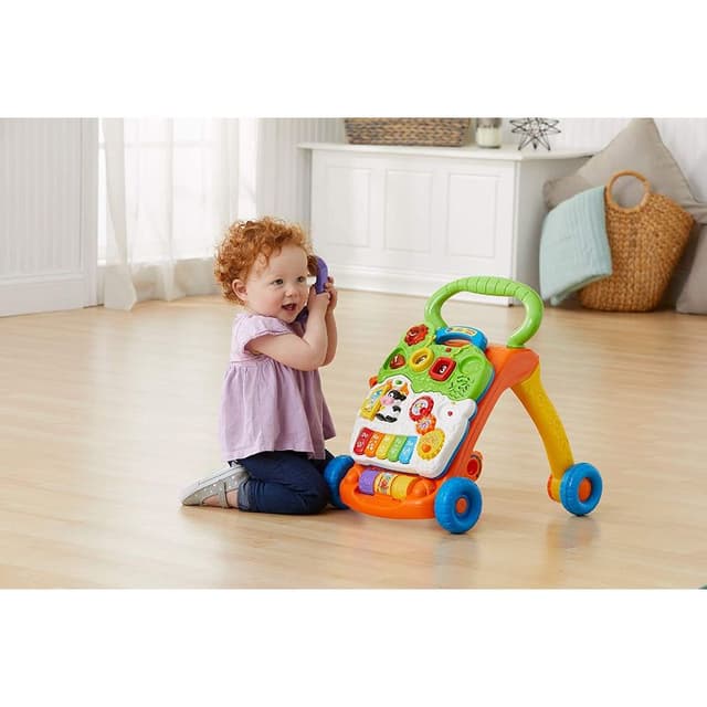 Vtech Walk Order Vtech - First Steps Learning Walker - Green/Orange Now! | Jomla.ae