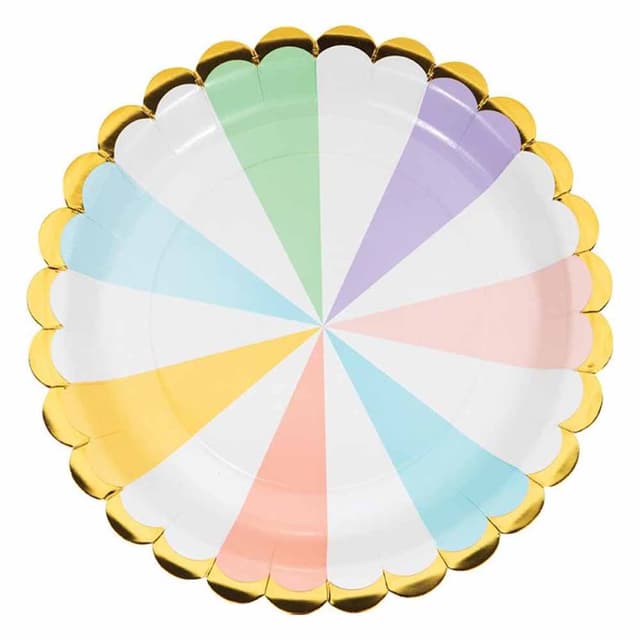 Creative Converting Plates Creative Converting Pastel Celebrations Plates 8.7 Inch Pack of 8 ...