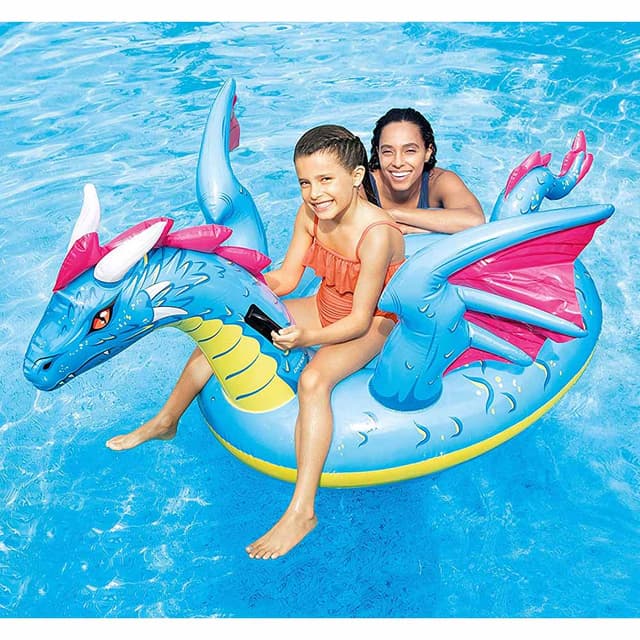 Blue Intex Float Order Intex - Dragon Inflatable Ride-On - Inflatable Pool Float - Blue ...