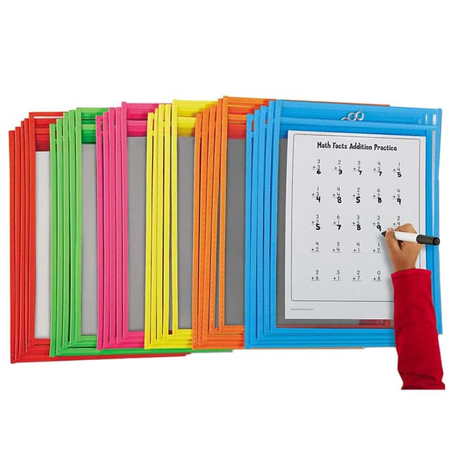 Write Wipe Pockets Order Lakeshore - Reusable Write & Wipe Pocket Now! | Jomla.ae