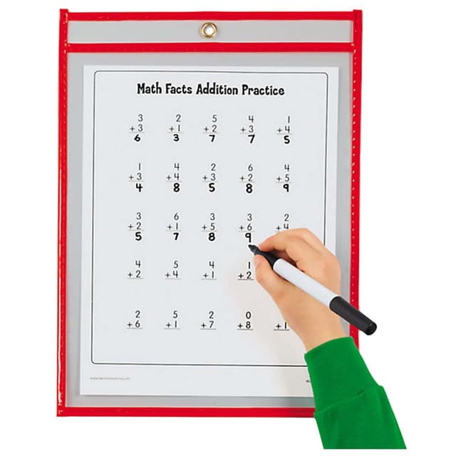 Write Wipe Pockets Order Lakeshore - Reusable Write & Wipe Pocket Now! | Jomla.ae