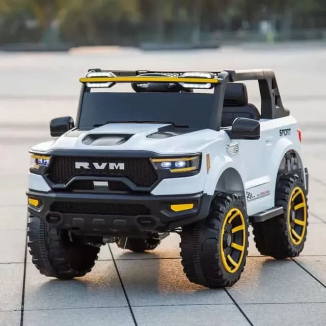Myts RVM Ride-On Electric Toy Truck for Kids - White | Jomla.ae
